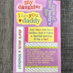 💞 New Daddy Daughter Scrapbook Craft Stickers